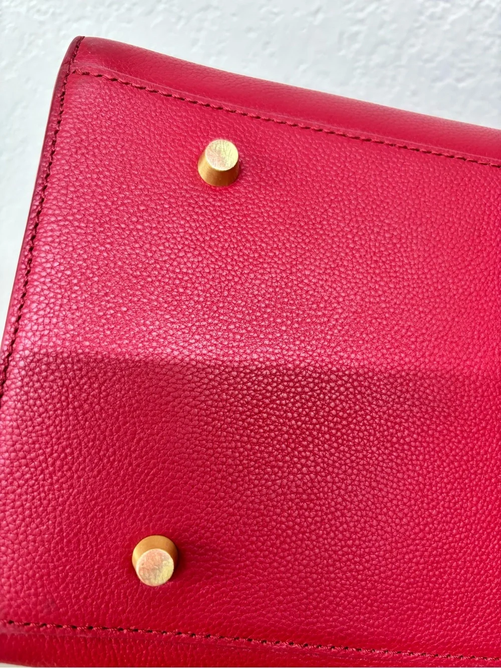 Moncrief London Brooke cherry Red Leather Tote